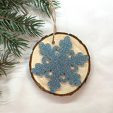 Wood Slice Snowflake Ornament