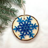 Wood Slice Snowflake Ornament