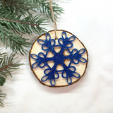 Wood Slice Snowflake Ornament