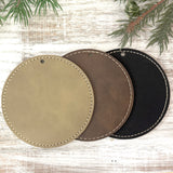 Leatherette Circle Ornament