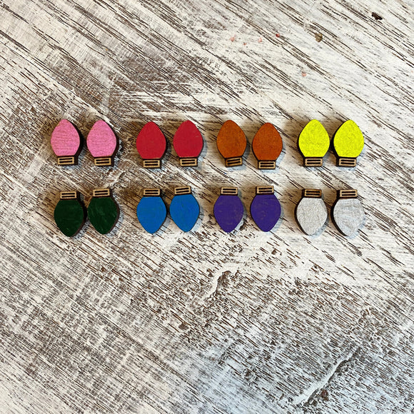 Hand Painted Lightbulb Studs- Wholesale